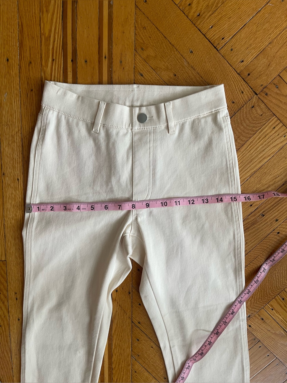 Uniqlo XS Cream Stretch Skinny Jeans High Rise 24 25 - Picture 7 of 10
